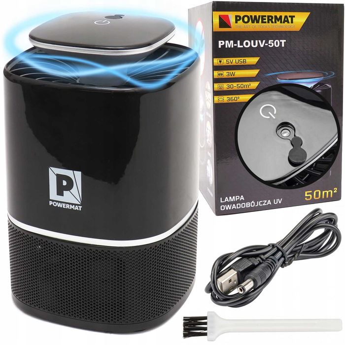 Lampa owadobójcza UV z wentylatorem - Powermat PM-LOUV-50T