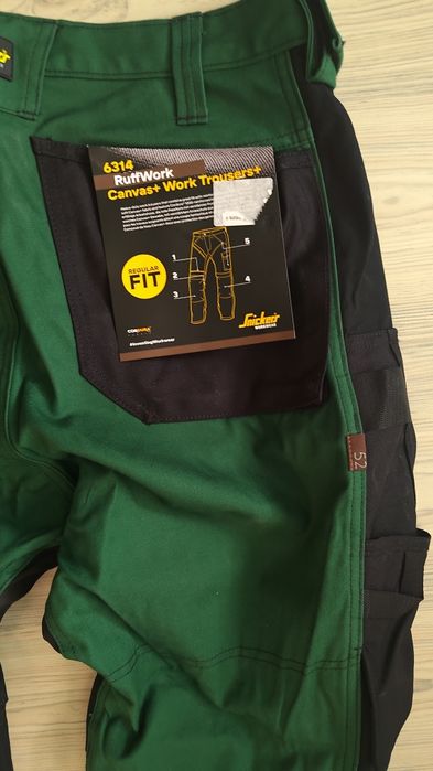 6314 Snickers RufdWork 52 Canvas+ grube spodnie robocze monter instal