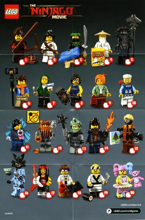 Lego Ninjago Movie Minifigure + Cromos Autocolantes