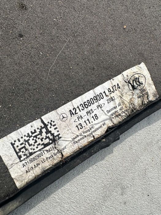 Mercedes E-Klasa W213 Dywaniki Komplet Welur Welurowe