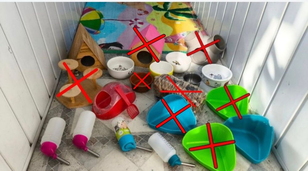 Аксесуары для хомяка, домик, лабиринт, туалет, миски Trixi, ferplast