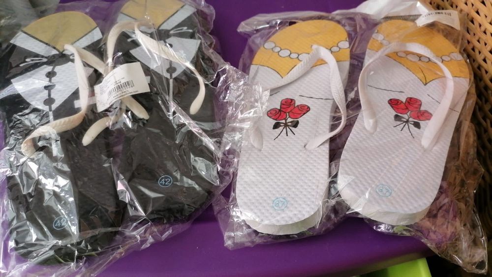 Chinelos de casamento