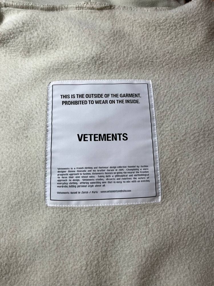 Vetements hoodie outside