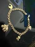Bransoletka złota gruba 585 14 karat nowa zawieszki charms