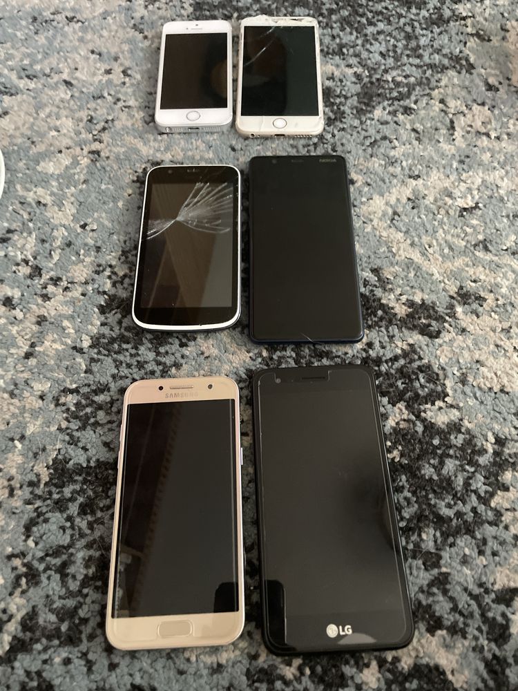 4 smartfony Stan Dobry iPhone LG Samsung Nokia