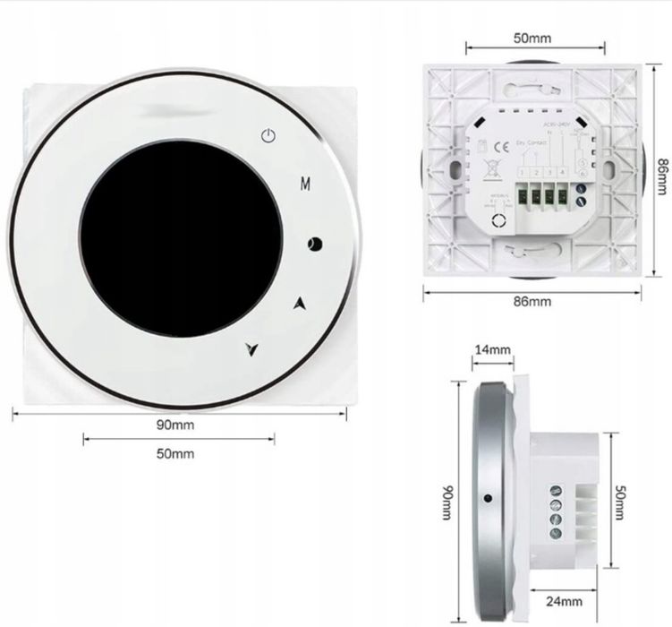BecaSmart 6000 Series WiFi okrągły termostat do kotła gazowego WiFi