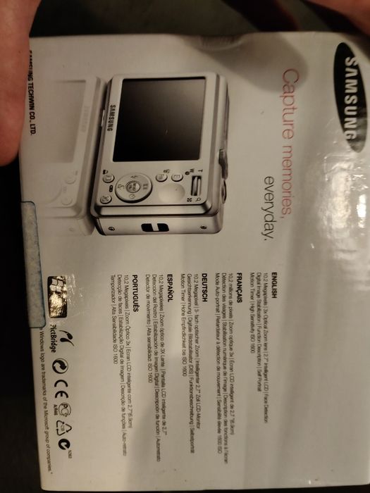 Pudełko+akcesoria Aparat Samsung