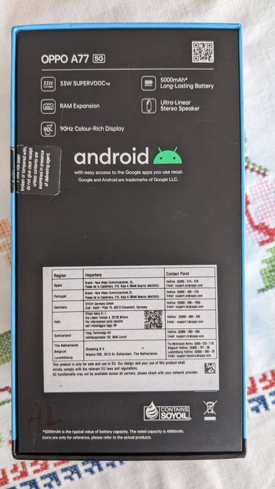 Smartphone OPPO A77 5G Novo