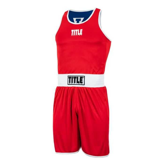 Оригинальная Двухсторонняя Боксерская Форма TITLE Boxing - Navy/Red