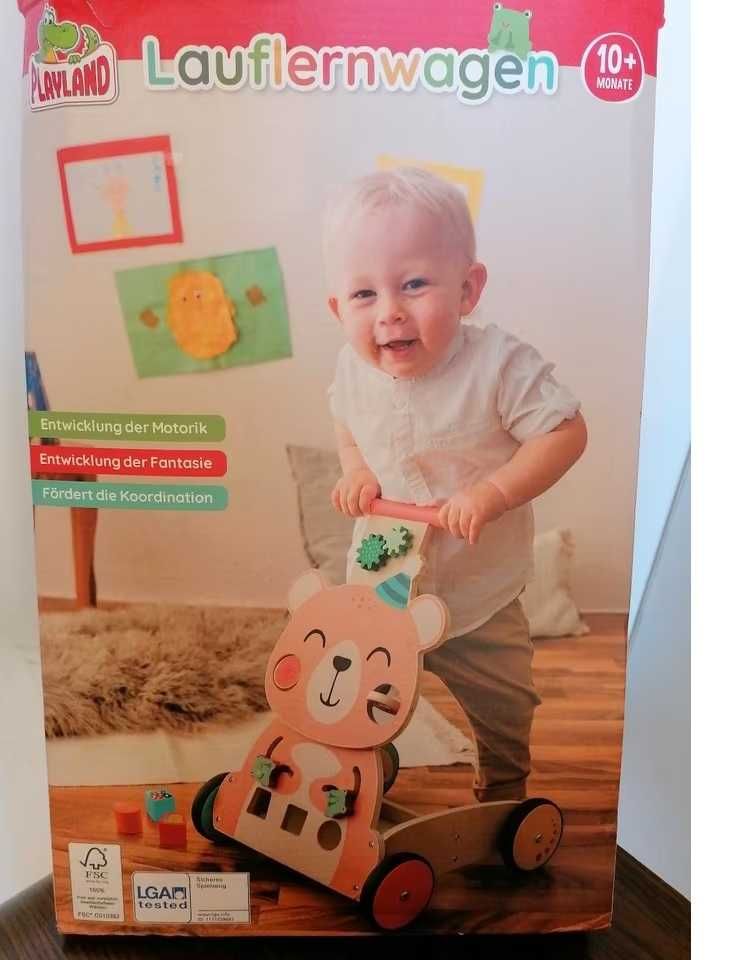 Drewniany chodzik pchacz balkonik