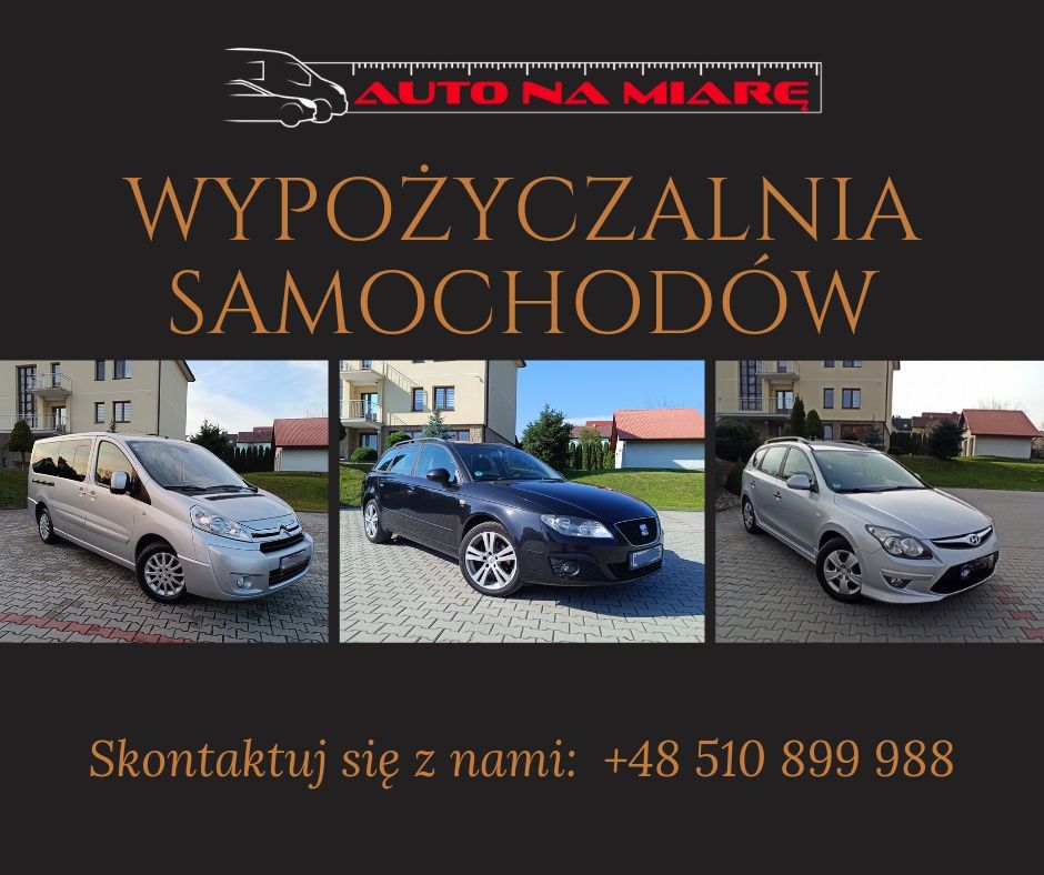 Wynajem Samochodów, Wypożyczalnia Aut, Auto Zastępcze,bus 8 osób