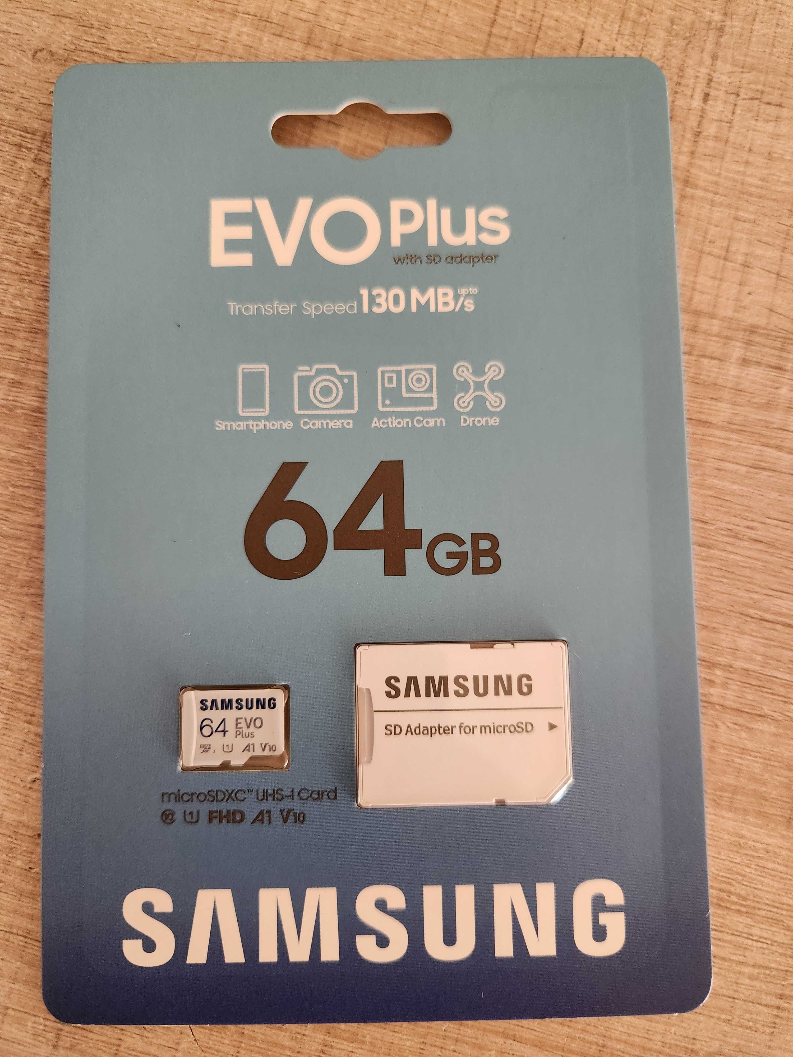 Карта пам'яті Samsung Evo Plus 64GB UHS-I U1 V10 A1 (MB-MC64KA/EU)