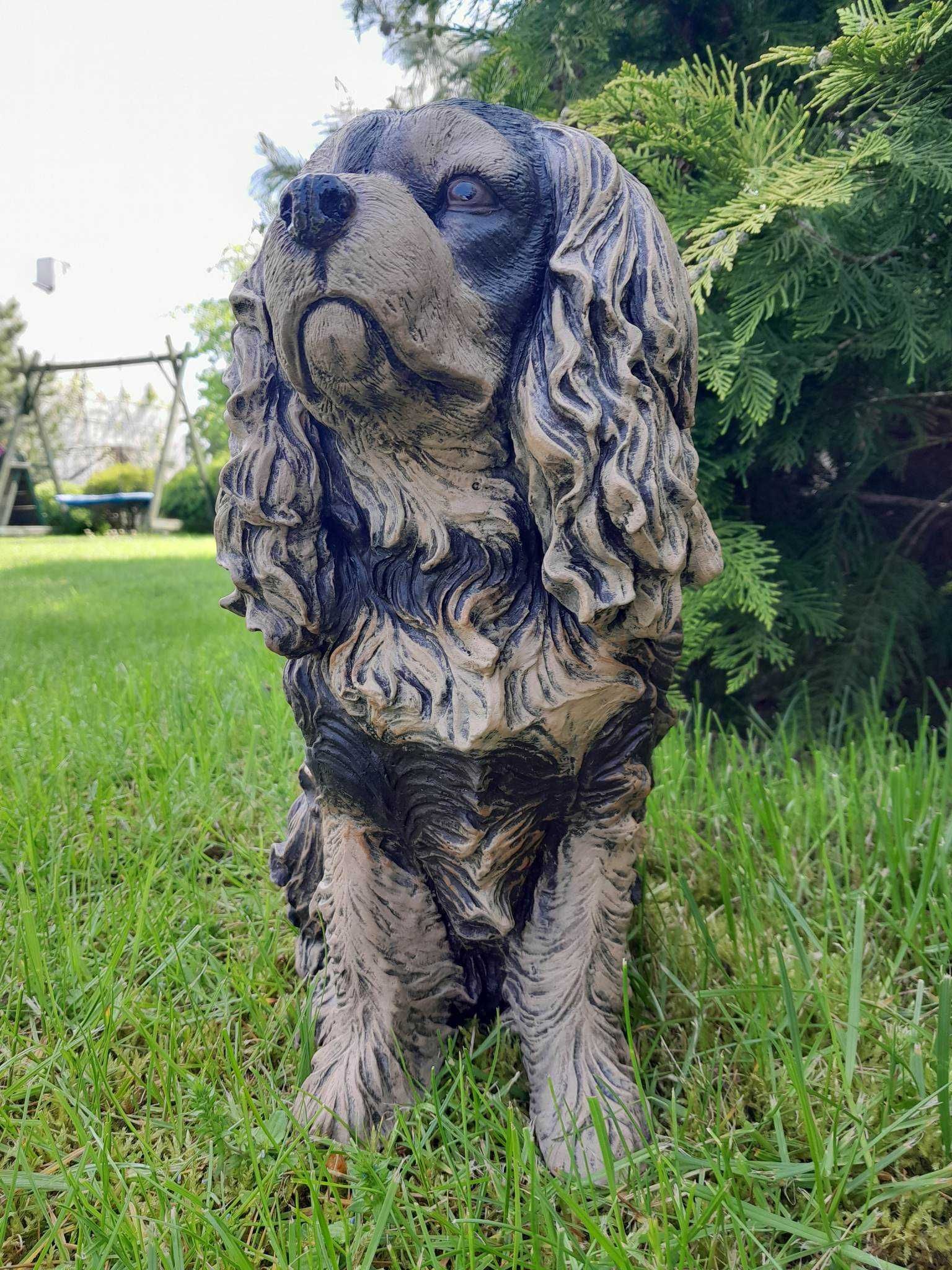 Ozdoba betonowa Pies Cocker Spaniel malowany Hand made Ogród Prezent