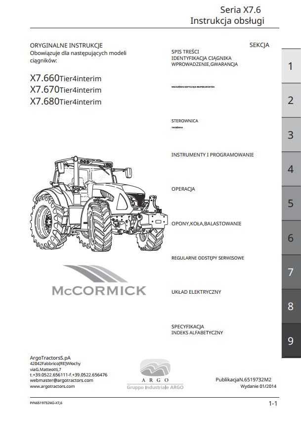 Instrukcja obsługi mc cormick X7.660, X7.670, X7.680 w jz. pl