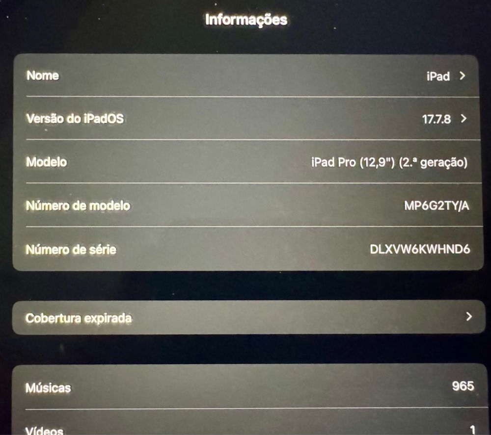 Ipad Pro 12” 2018
