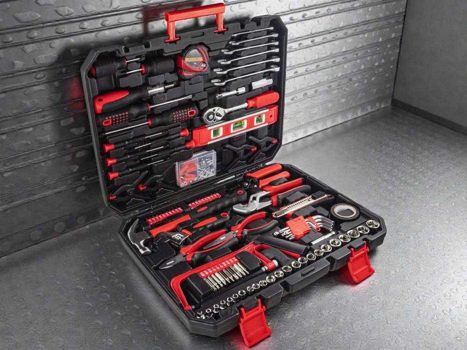 Zestaw Narzędzi 168 el – Praktyczna Walizka Pełne Wyposażenie Stal CrV