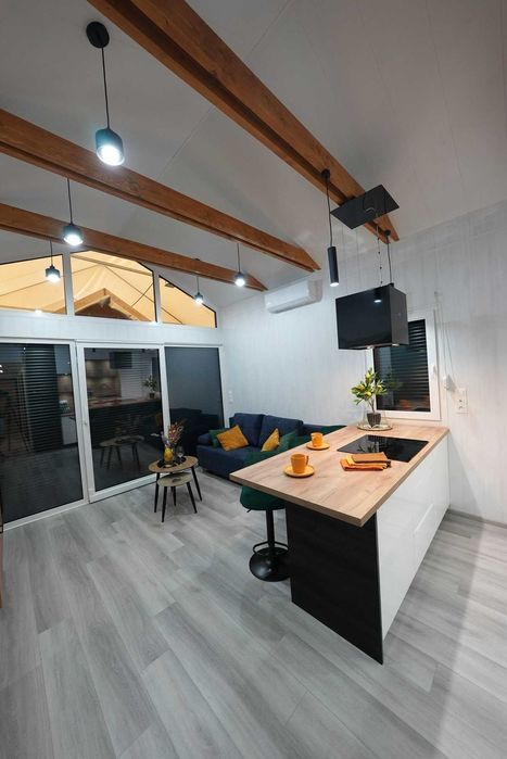 Dom całoroczny Nowoczesna Stodoła MiLANO 48+14 m2-domek mobilny!