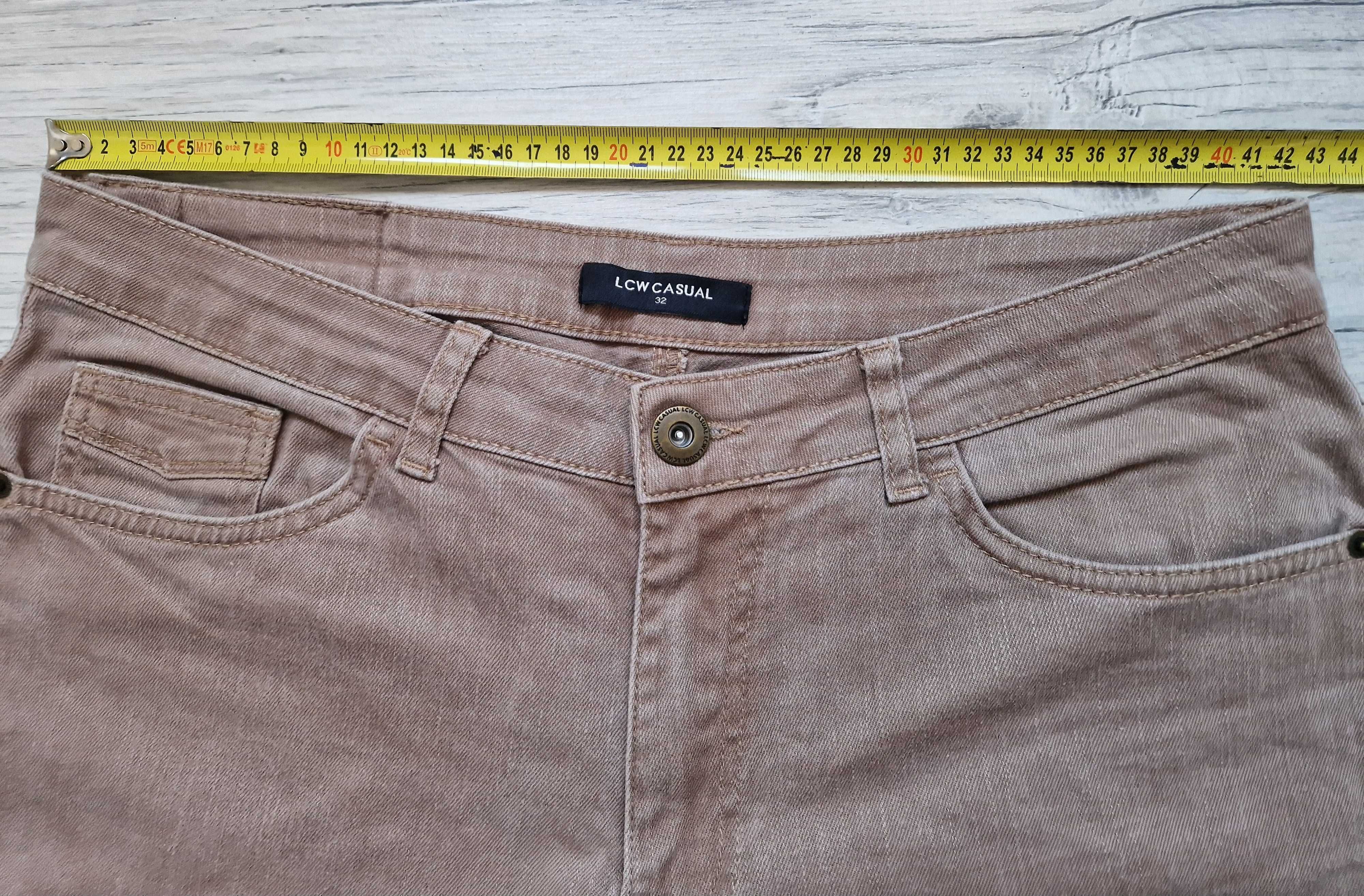 Spodnie jeansowe W32 L32 LCW Waikiki jeans 175/90 slim fit brąz