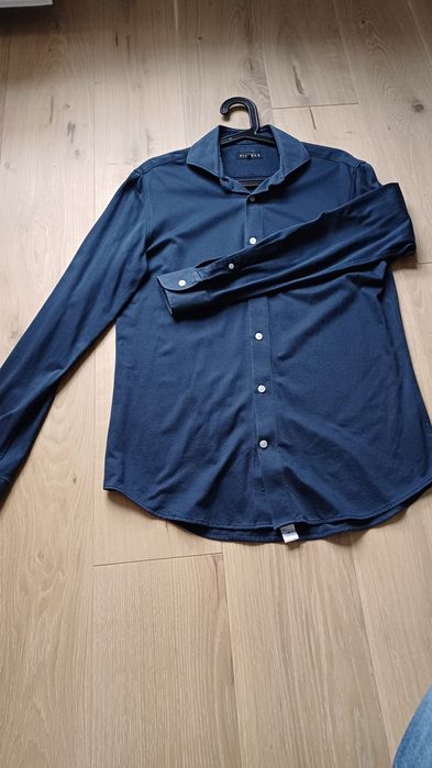 Koszula męska  - granatowa Vistula, długi rękaw.