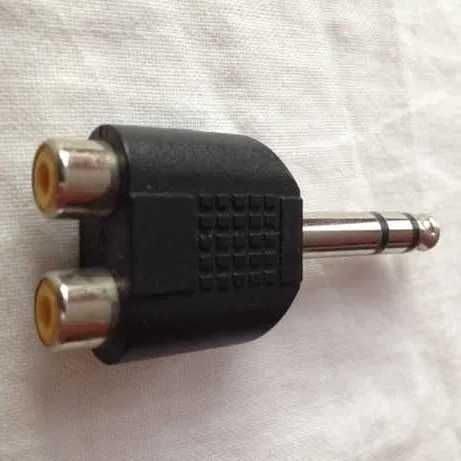 Przejściówka złączka Adapter 2xcinch/jack stereo 6,3 mm