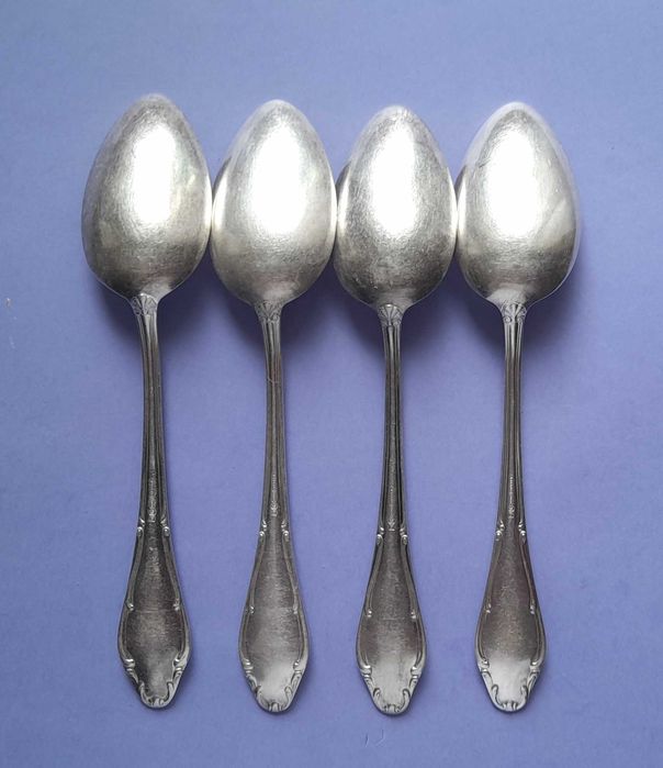 Sztućce Łyżki Stołowe Wellner Plater Model Mozzart Posrebrzane 90_5szt