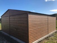 garaż DREWNOPODOBNY 6x6 dwustanowiskowy ORZECH /DĄB garaż blaszany 6x5