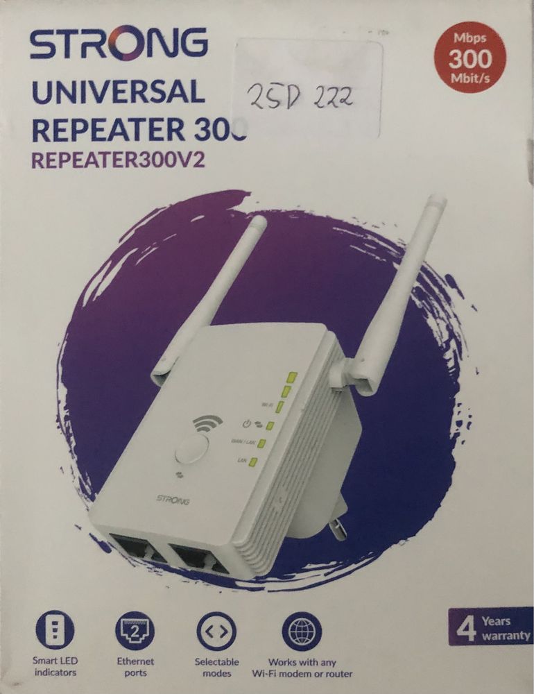• STRONG 300 Router Repeater Extender Punkt Dostępowy Wzmacniacz Wi-Fi