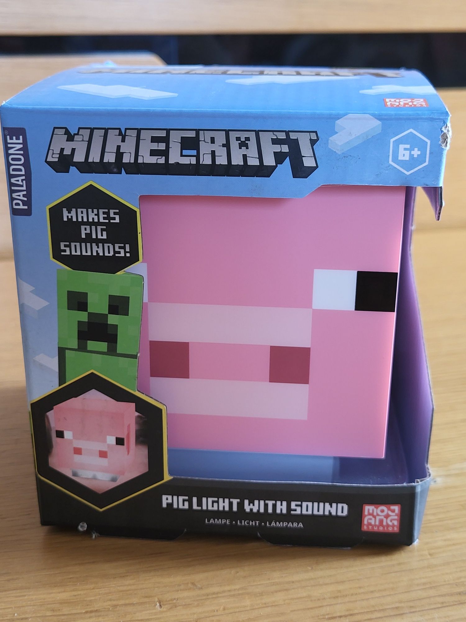 MINECRAFT Lampka nocna świnka USZKODZONA