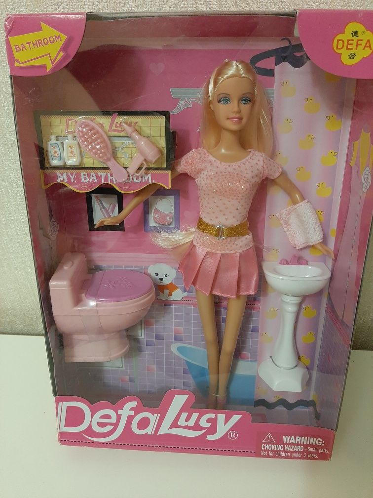 Кукла Defa Барби в ванной комнате арт 8200