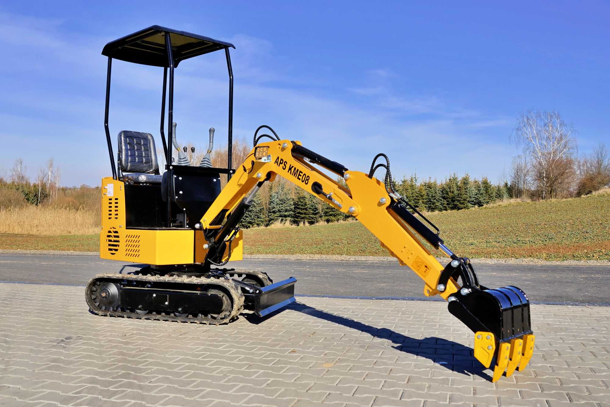Minikoparka gąsienicowa APS KME08 NOWA 2025, 800 kg łyżka 40 cm