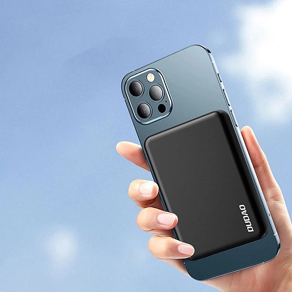 Dudao bezprzewodowy powerbank MagSafe 10W (5W Magsafe) 5000mAh + metal