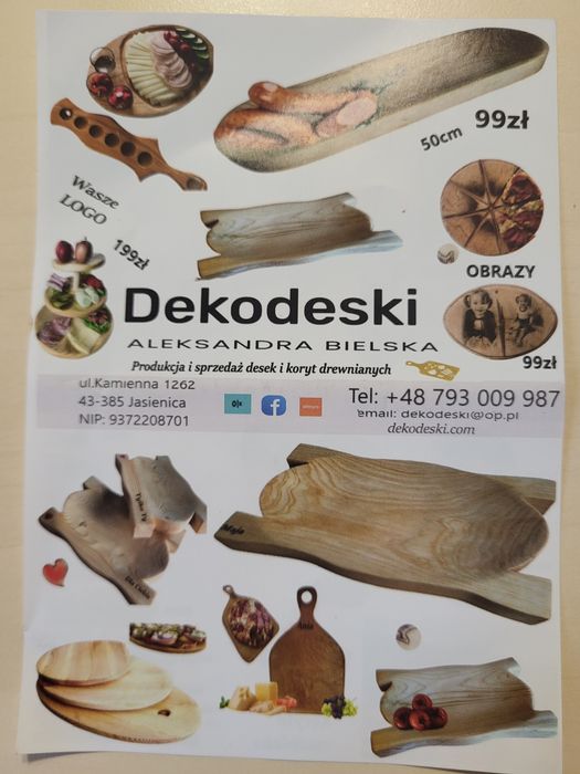 Korytko rzeźbione z drewna tace do cateringu tace na mięso sery 25x50