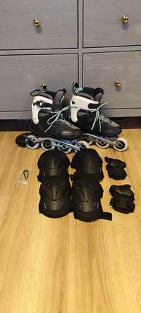 Decathlon Oxelo Fit500 Inline Damskie rolki rozmiar 40 kolor MintGreen