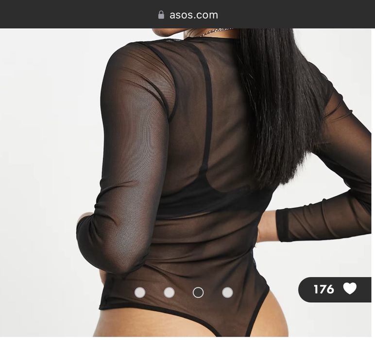 Чорний боді asos