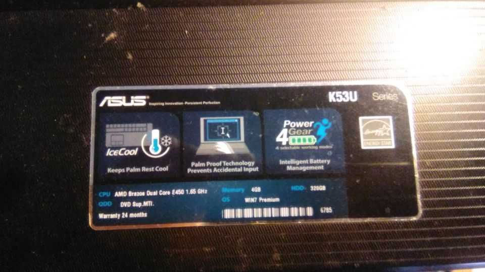 Portátil ASUS K53U