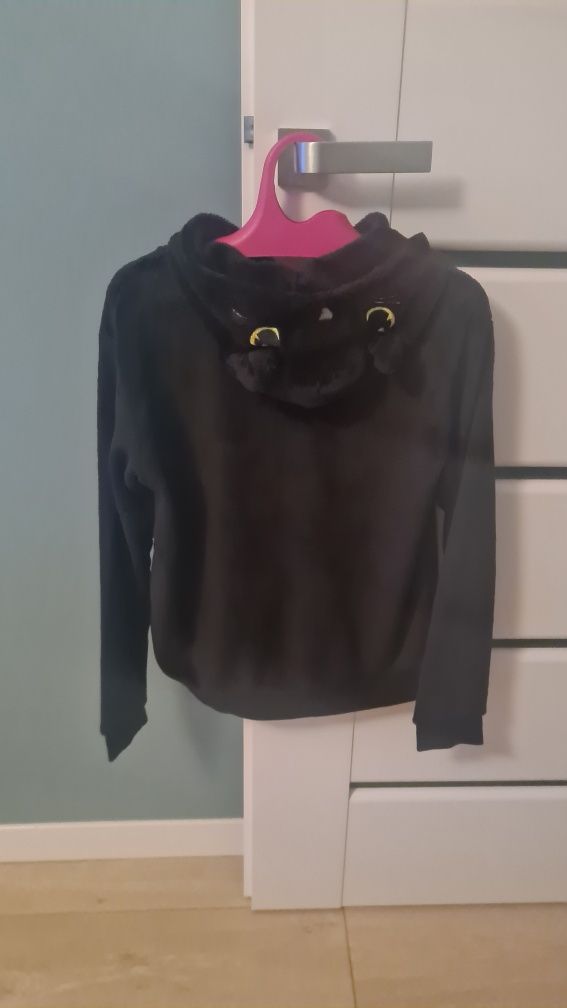 Bluza kangurek H&M czarna 12-14 lat