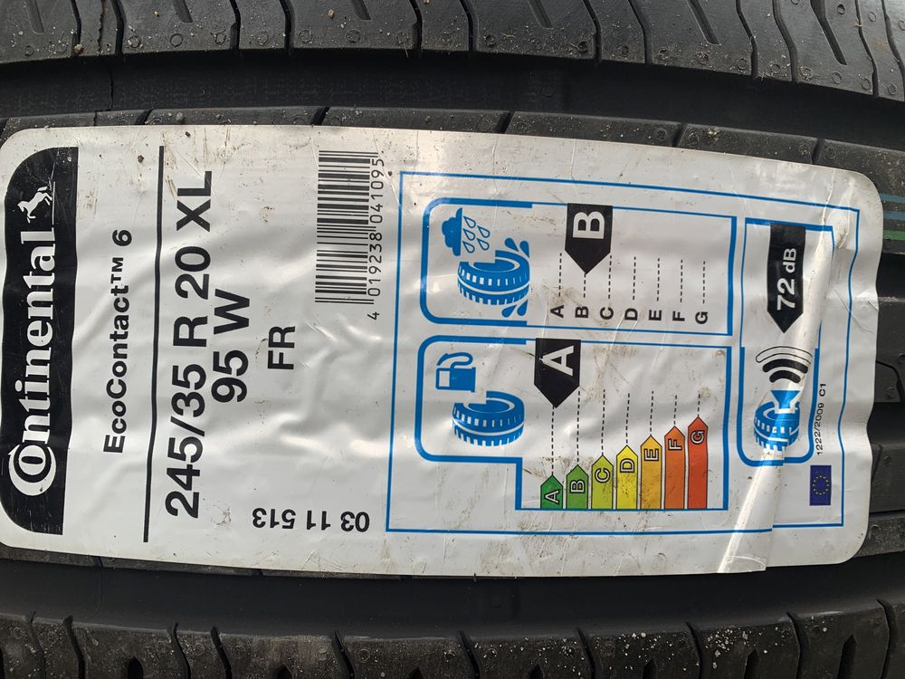 (4шт) нові 245/35R20 Continental EcoContact 6 (95W XL) літні шини