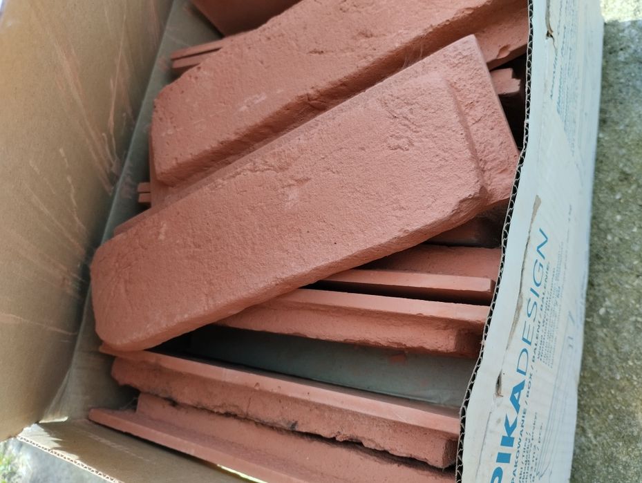 6 kartonów płytki czerwona cegla wewnętrzne