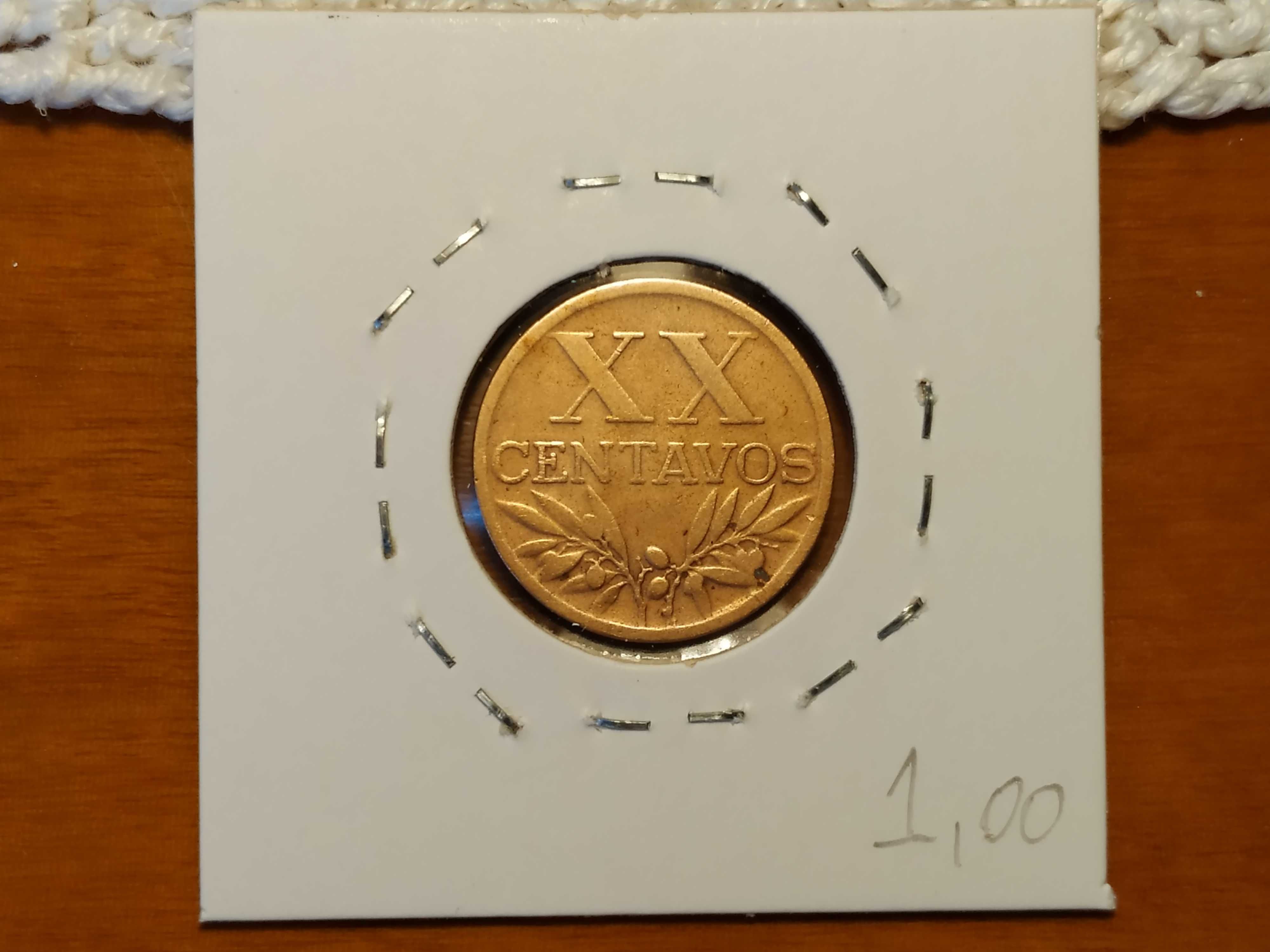 Portugal - moeda de 20 centavos de 1949