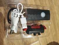 2 Zestawy lampek rowerowych przód tył LED USB