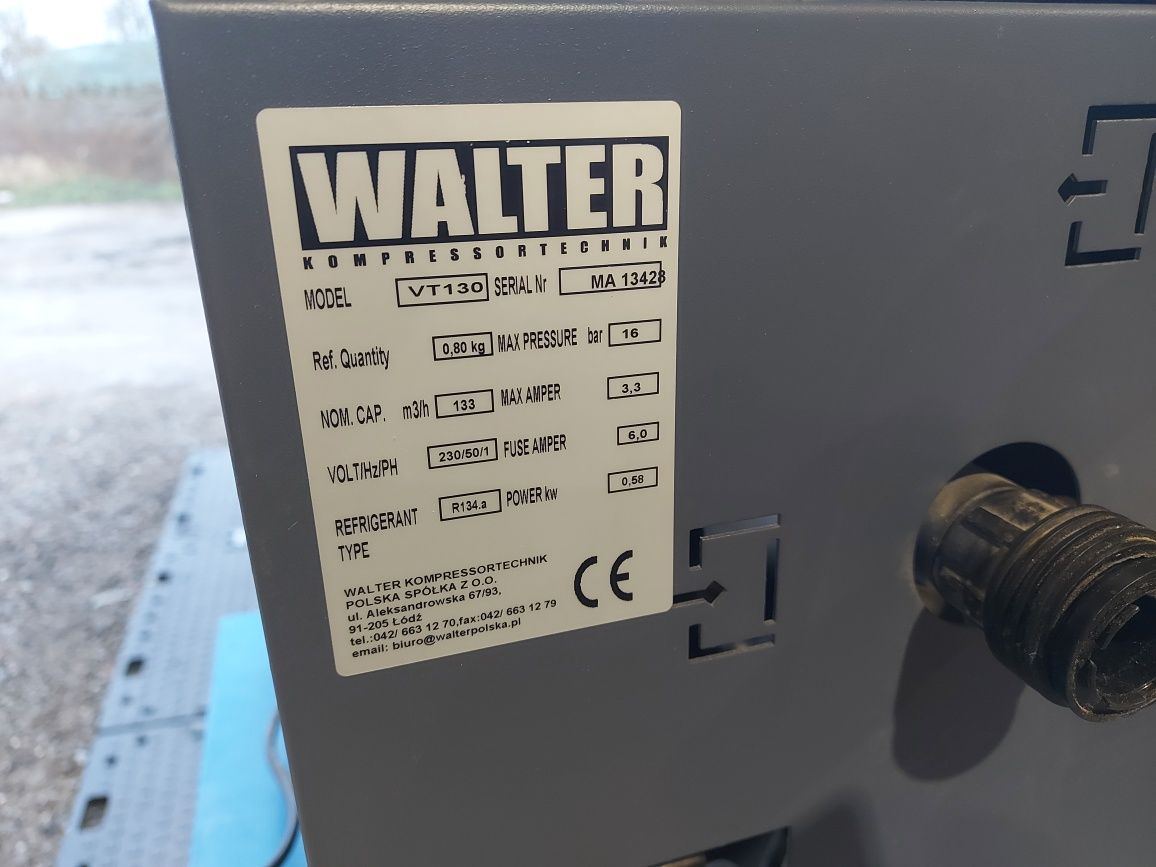 Kompresor śrubowy Air-Master Am15 z osuszaczem Walter