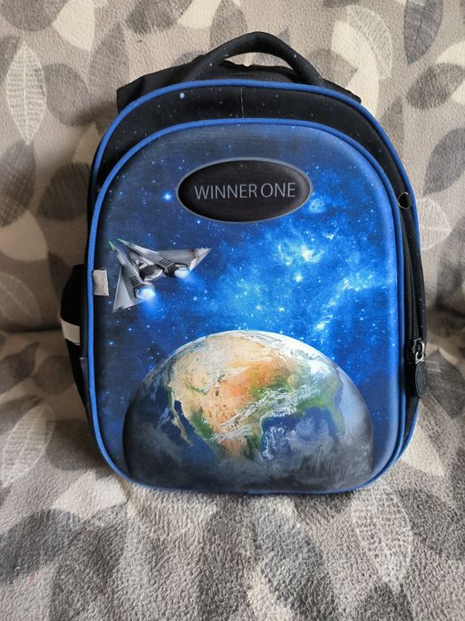 Ортопедичний рюкзак для хлопчика Космос 37х30х16 см синій Winner / Sky
