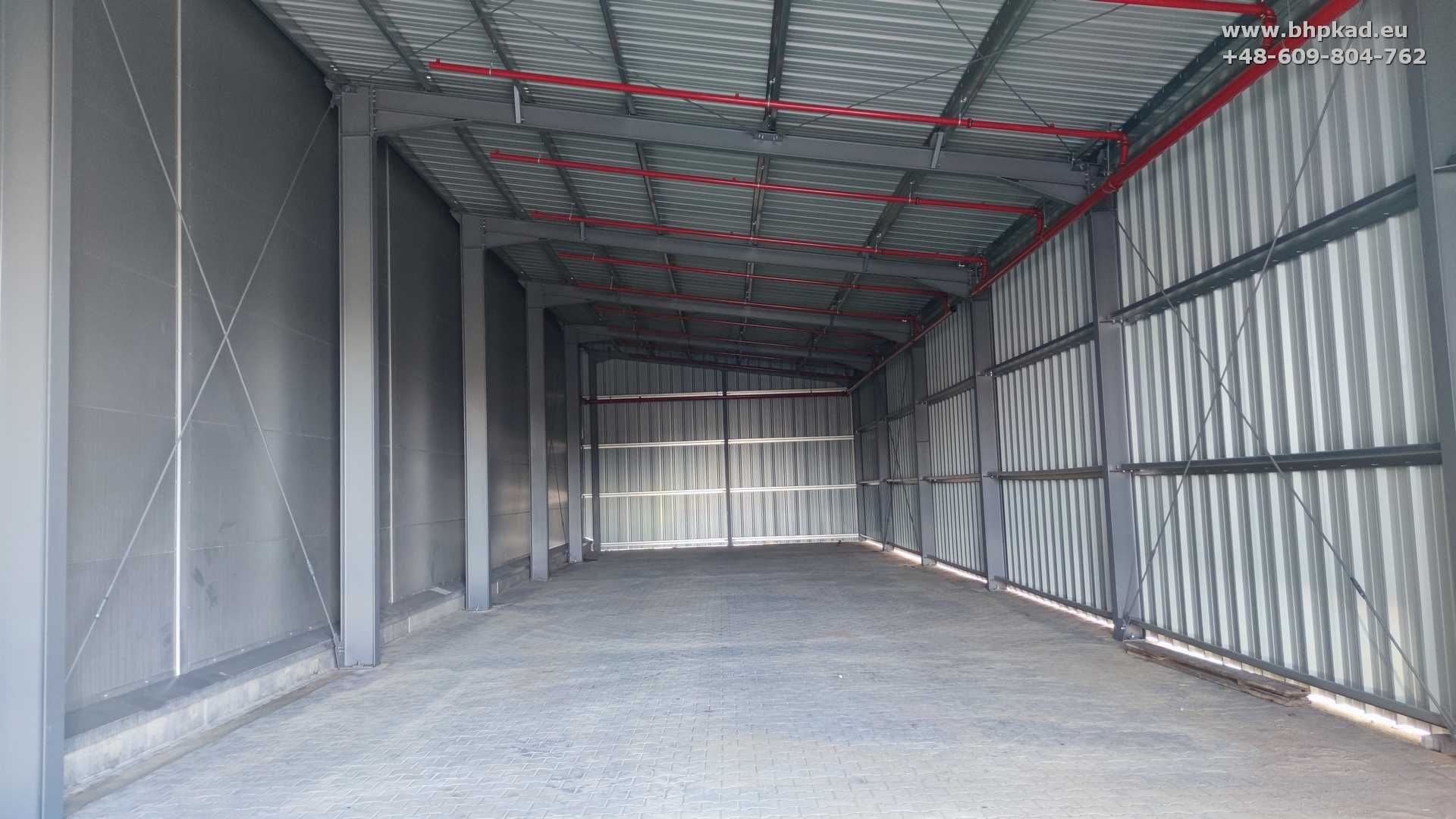 Konstrukcja stalowa. 8x31x(6-4,8)m. BHP KAD. Bartoszyce. Producent.