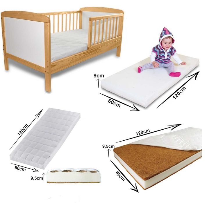 Tapczanik łóżeczko dziecięce 1-4 lata sosna 120x60cm darmowa wysyłka