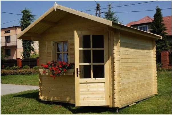 Mały domek ogrodowy drewniany magazynek na rowery 3,0x3,0m z balika 28
