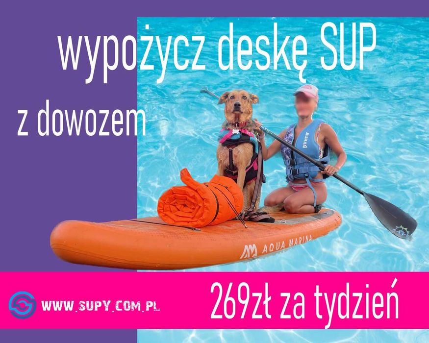 Wypożyczalnia desek SUP z pewnym sprzętem terminem i dowozem Śląsk