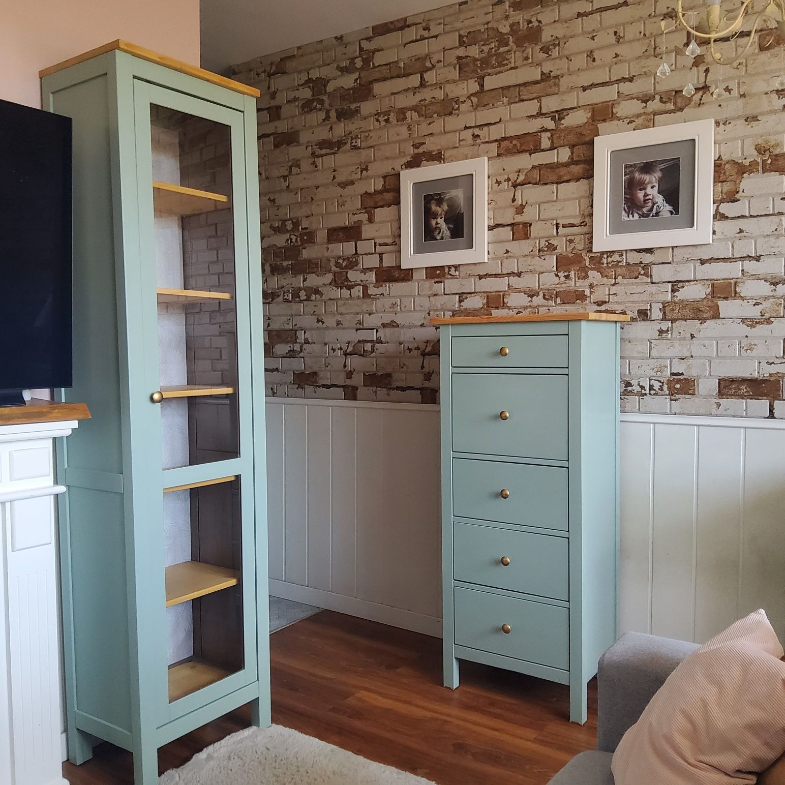 Komoda drewniana slupek ikea hemnes szafka leksvik szafa biurko