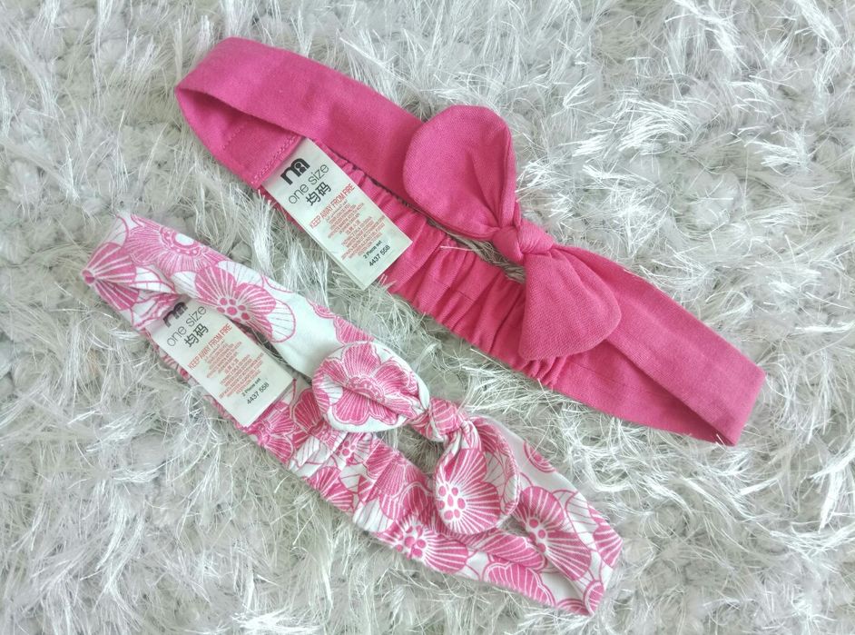 Mothercare 2 opaski na głowę 4-8 lat z kokardkami kokardką