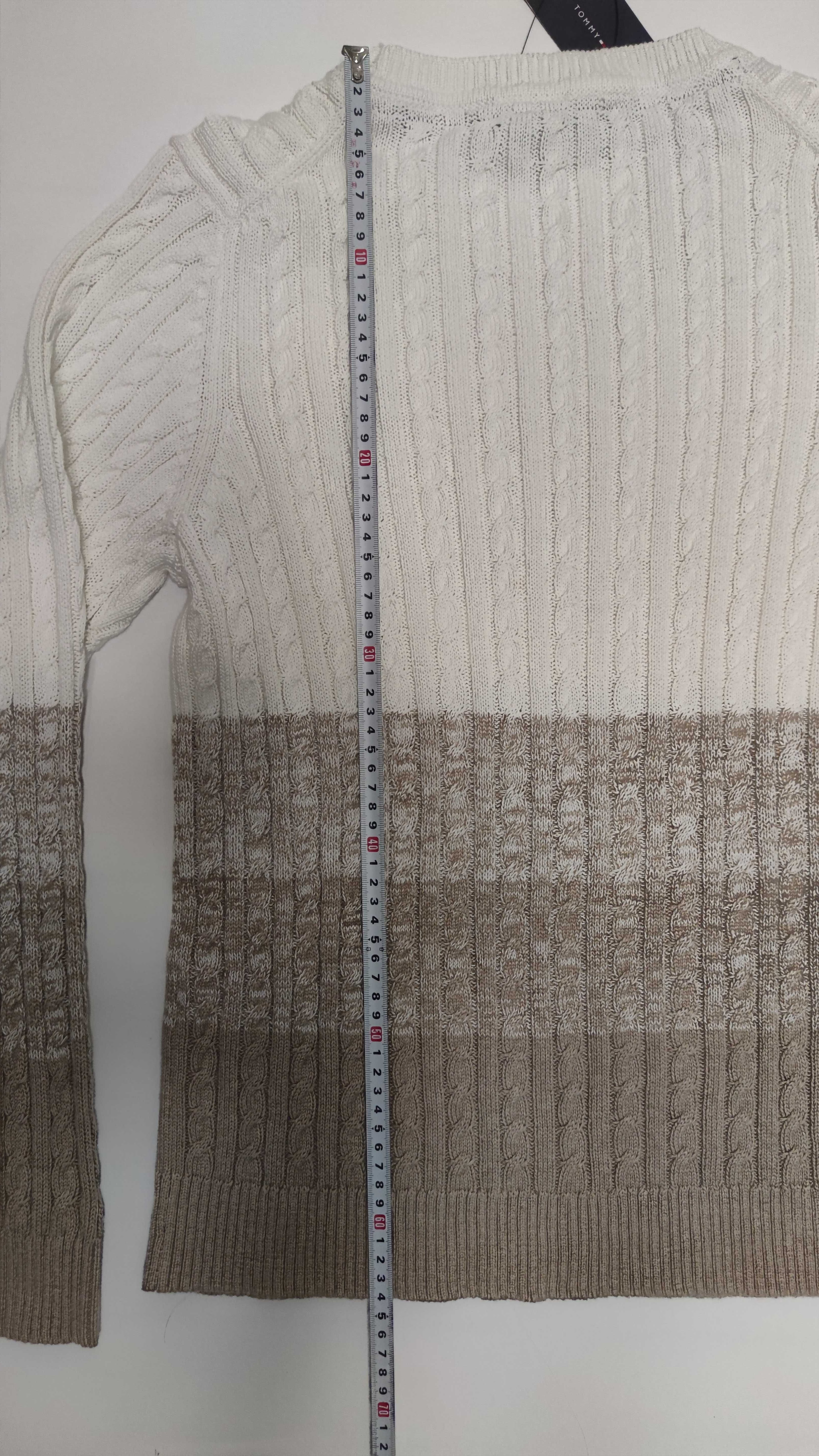 Tommy Hilfiger sweter bawełniany dzianina cieniowane pasy L 40 nowy