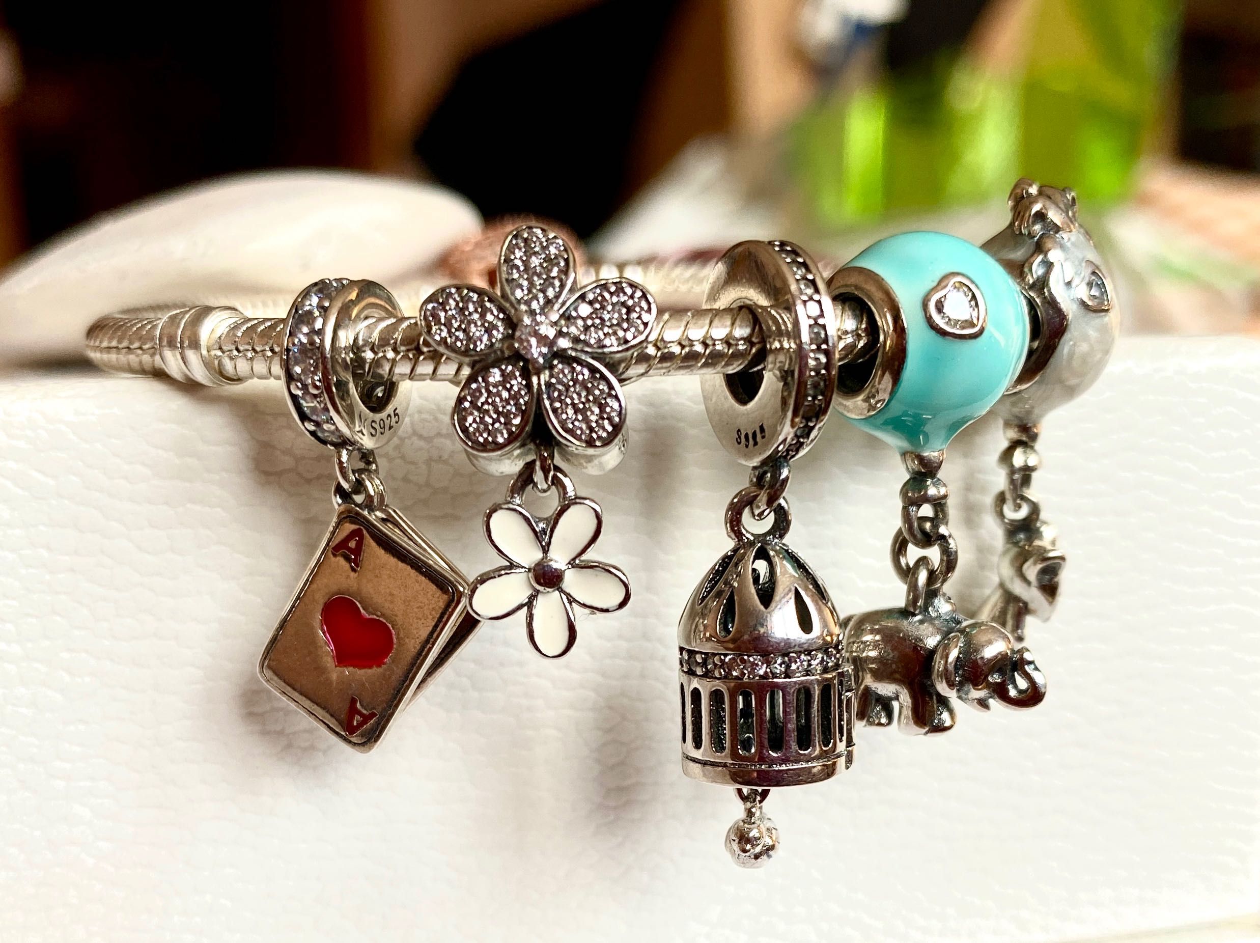 Charms Do Pandora Serce Love Kwiaty Słoñ Zawieszka Kareta Korona 925